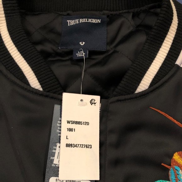 True Religion Satin Floral Embroidered Jacket - Picture 8 of 8